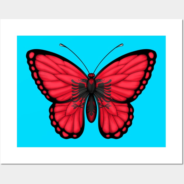 Albanian Flag Butterfly Wall Art by jeffbartels